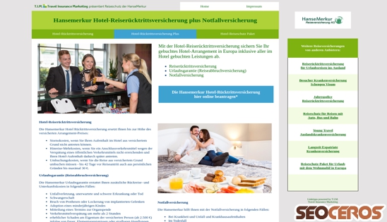 hotel-stornoschutz.de/hotel-reiseruecktrittsversicherung-plus.html desktop előnézeti kép