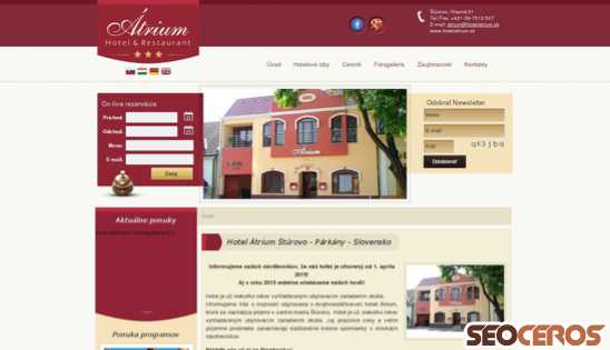 hotelatrium.sk desktop előnézeti kép