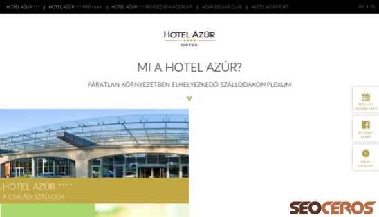 hotelazur.hu desktop előnézeti kép
