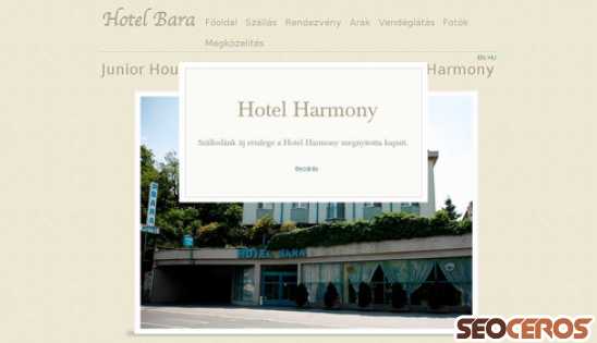 hotelbara.hu desktop náhled obrázku