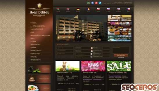 hoteldelibab.hu desktop előnézeti kép