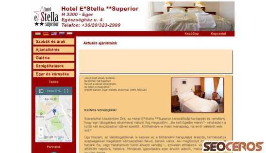 hotelestella.hu desktop náhľad obrázku
