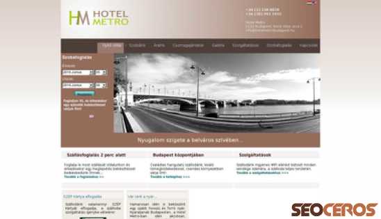 hotelmetrobudapest.hu desktop obraz podglądowy