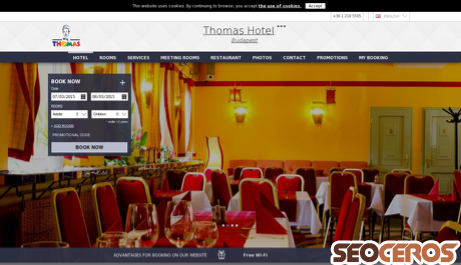 hotelthomas.eu desktop náhľad obrázku