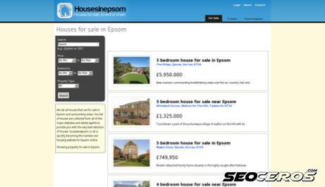 housesinepsom.co.uk desktop preview