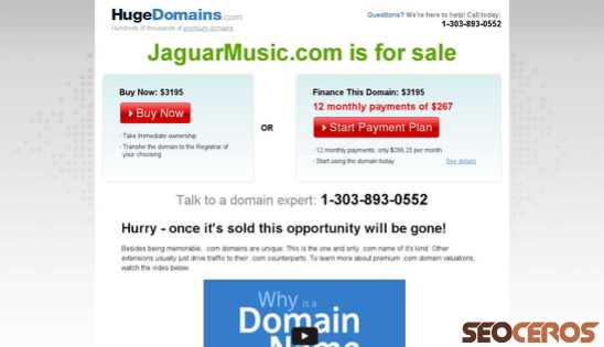 jaguarmusic.com desktop preview