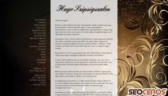 hugoszepsegszalon.com desktop előnézeti kép