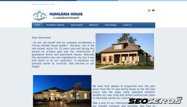 hungariahouse.hu desktop náhľad obrázku