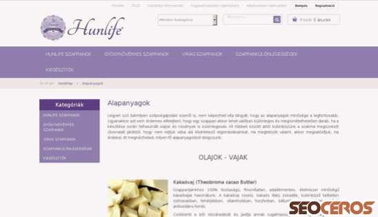 hunlife.hu/alapanyagok desktop Vorschau