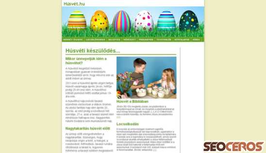 husvet.hu desktop előnézeti kép