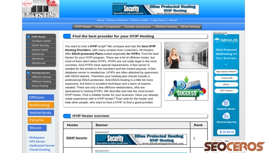 hyip-hosting.com desktop preview