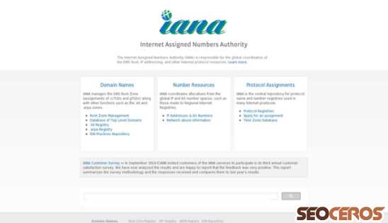 iana.org desktop Vista previa