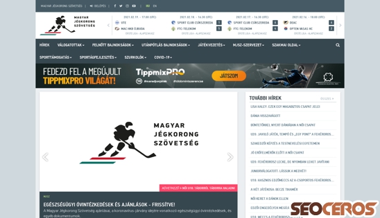icehockey.hu desktop előnézeti kép