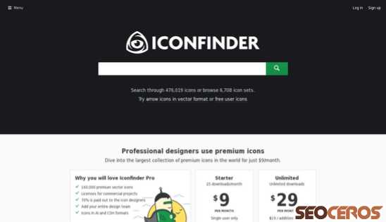 iconfinder.com desktop vista previa