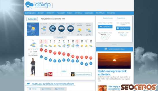 idokep.hu desktop előnézeti kép