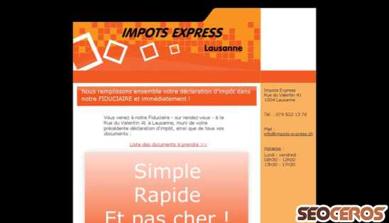 impots-express.ch desktop náhled obrázku