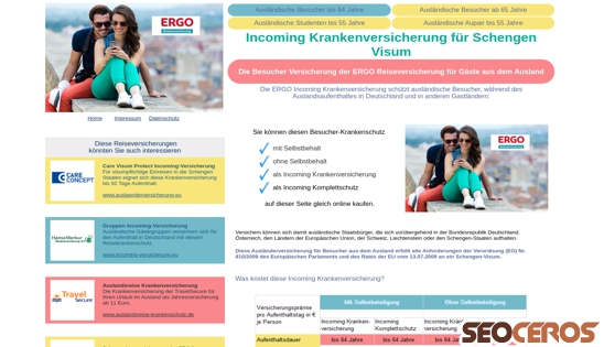 incoming-reiseversicherung.de/besucher-krankenversicherung-schengen-visum.html desktop prikaz slike