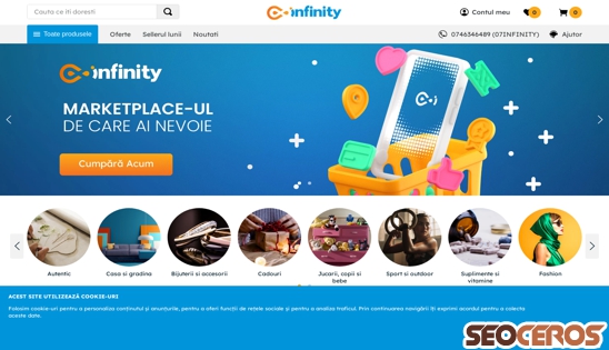 infinity.ro desktop preview