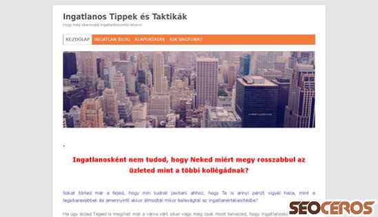 ingatlanostanacsok.hu desktop náhľad obrázku
