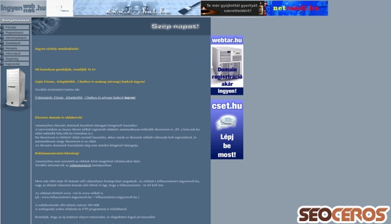ingyenweb.hu desktop Vista previa
