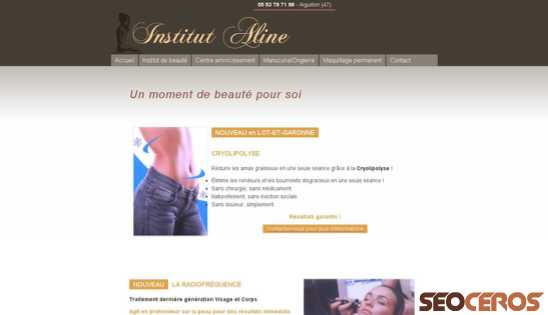 institut-aline.com desktop náhled obrázku