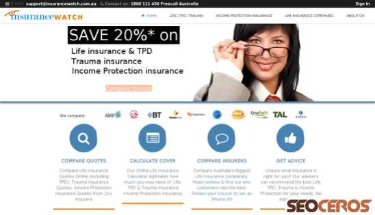 insurancewatch.com.au desktop náhled obrázku