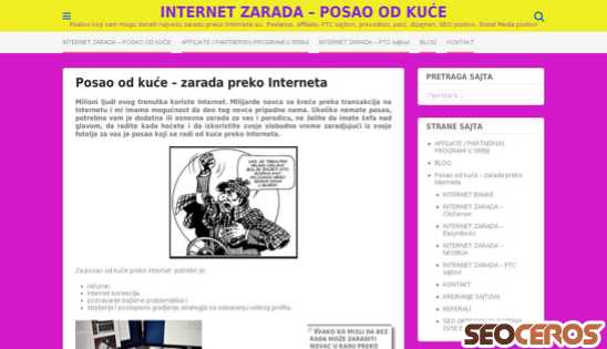 internetzaradaposaoodkuce.com desktop náhled obrázku
