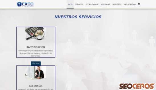investigacionesexco.com desktop előnézeti kép