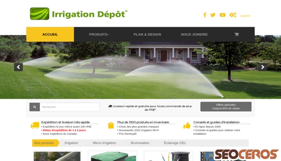 irrigationdepot.ca desktop preview