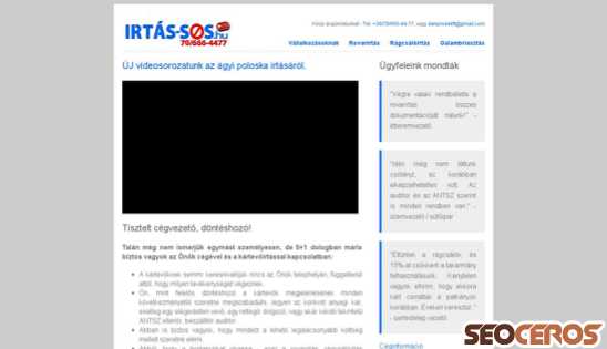 irtas-sos.hu desktop előnézeti kép