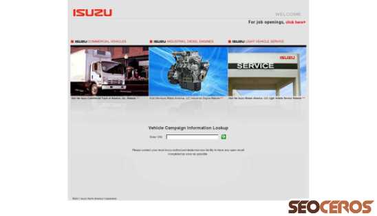 isuzu.com desktop förhandsvisning