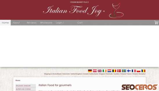 italianfoodjoy.com desktop náhled obrázku