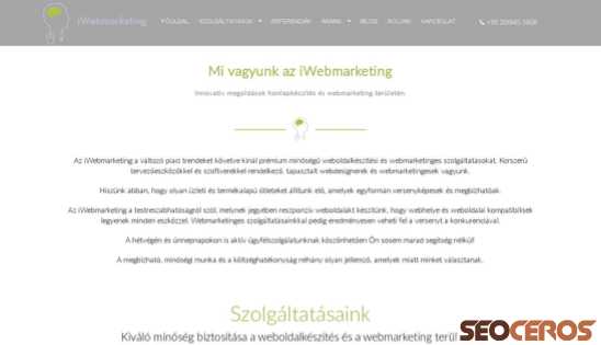 iwebmarketing.hu desktop náhľad obrázku