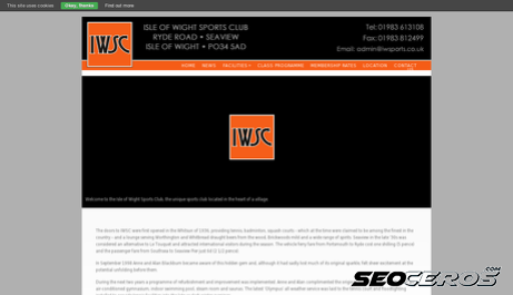 iwsports.co.uk desktop preview