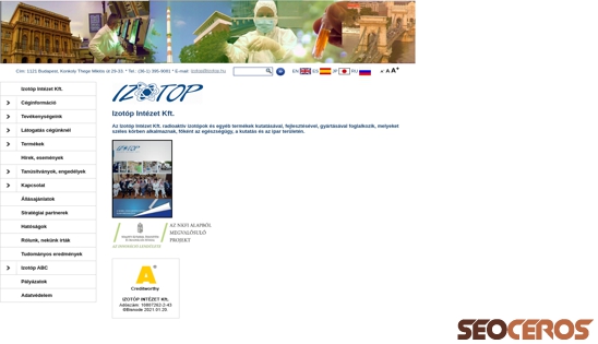 izotop.hu desktop előnézeti kép