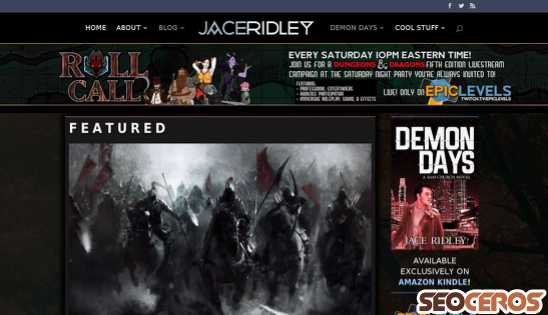 jaceridley.com desktop prikaz slike