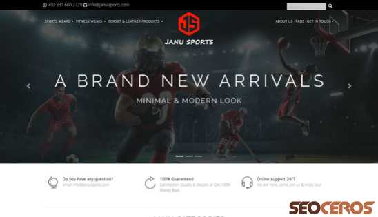 janu-sports.com desktop náhled obrázku