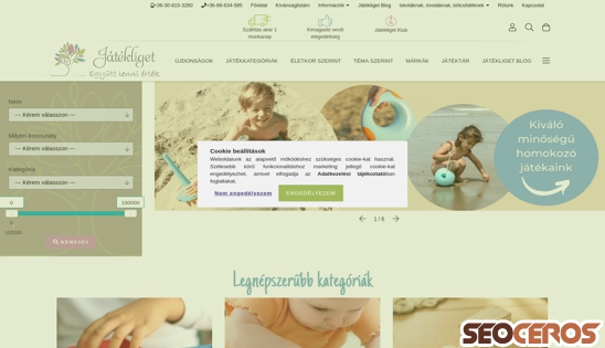 jatekliget.hu desktop náhled obrázku