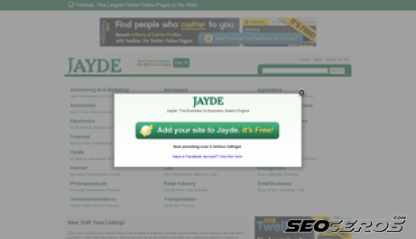 jayde.com desktop előnézeti kép