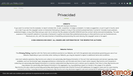 jefe-de-la-tribu.com/privacy desktop náhled obrázku