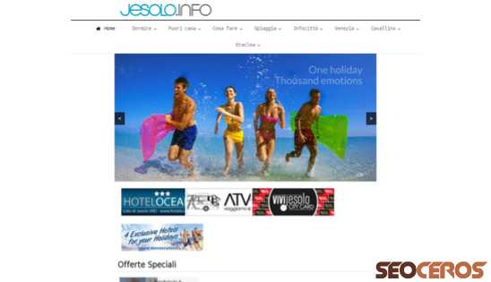 jesolo.info desktop förhandsvisning