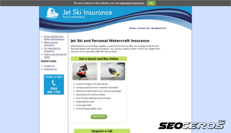 jetskiinsurance.co.uk desktop előnézeti kép