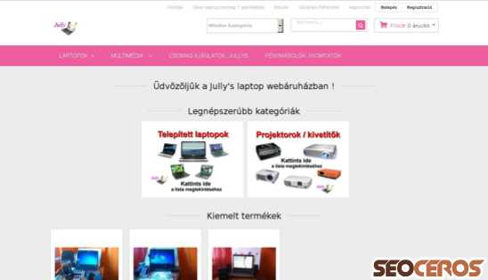 jullylaptop.hu desktop náhľad obrázku
