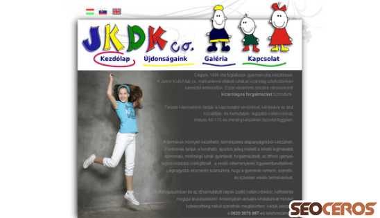 juniorkidsklub.co.hu desktop förhandsvisning