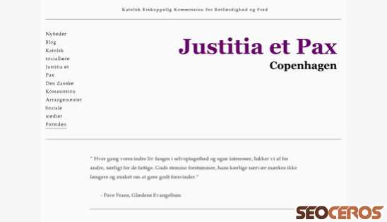 justitiaetpax.dk desktop náhľad obrázku