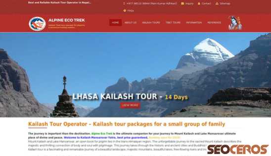 kailashtourtrek.com desktop prikaz slike