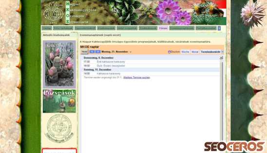 kaktuszgyujtok.hu desktop előnézeti kép