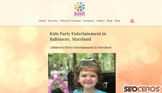 kaleidoscopeamusements.com/kids-party-entertainment-baltimore desktop náhled obrázku