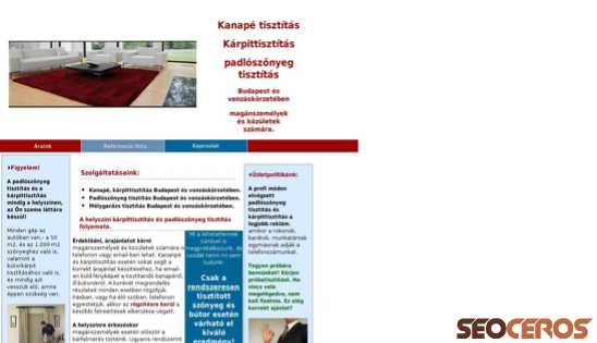 kanape-karpittisztitas.hu desktop náhled obrázku