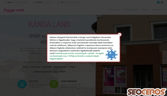 kangaland.hu desktop náhled obrázku